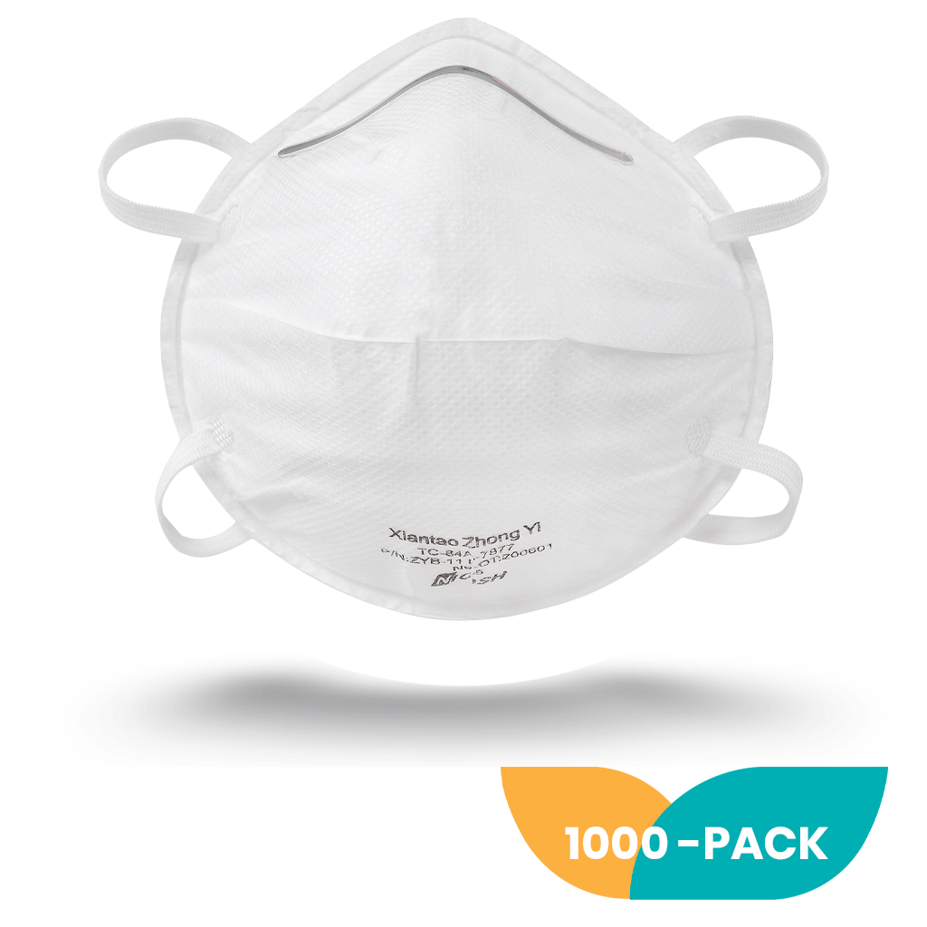 NIOSH Cup Style N95 Respirator Mask - 1000 Pack