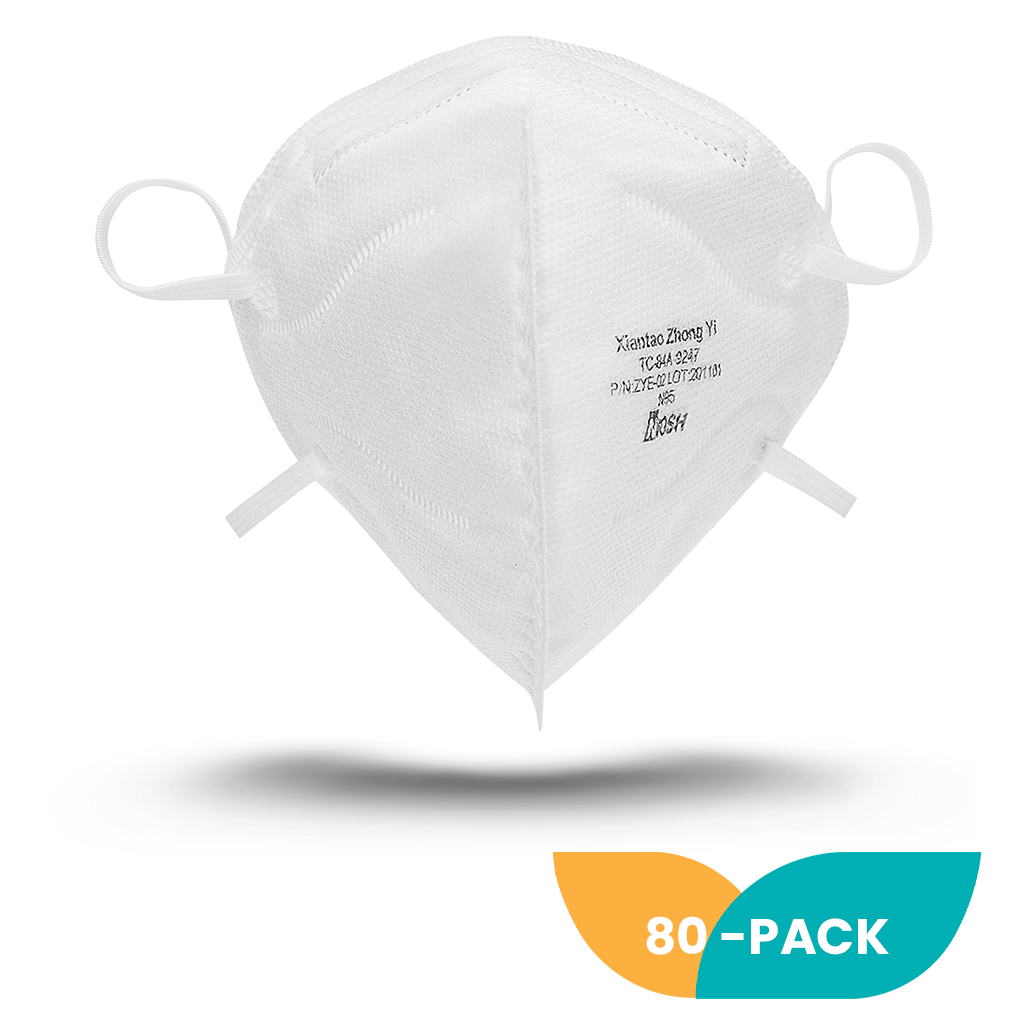 NIOSH N95 Foldable Mask - 80 Pack